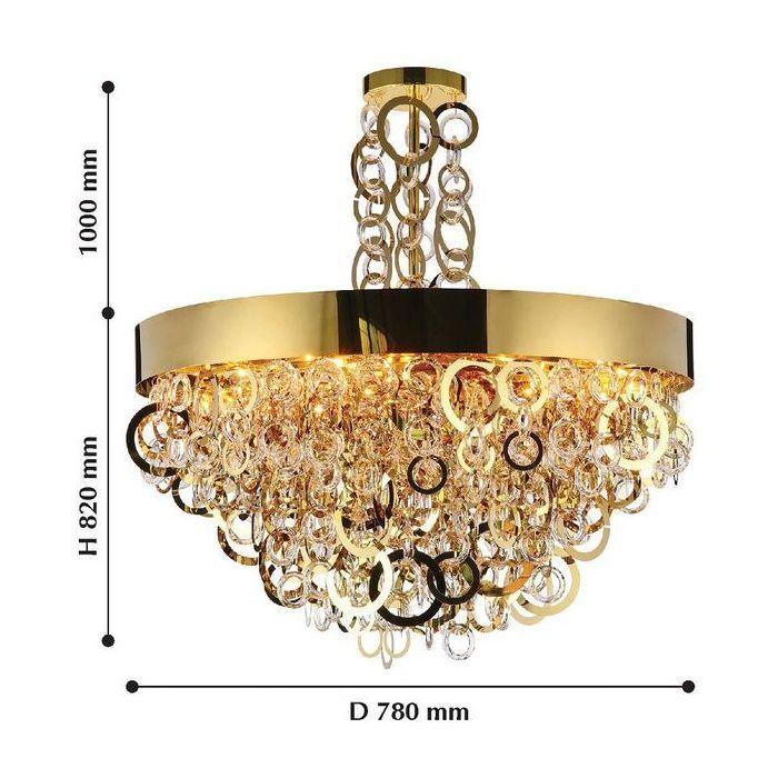 Подвесная люстра Favourite Leporem 2207-12P FAVOURITE ДИЗАЙНЕРСКИЕ, LEPOREM 220425 Золотой  - Вид №1
