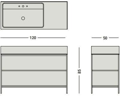 Nic Мебель для умывальника с ящиками Elen sun-id-1362353 - Вид №3