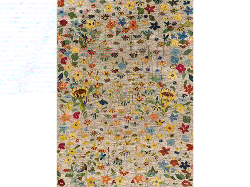 Шерстяной прямоугольный цветочный ковер Zollanvari Garden of Eden-Designer ARCH-00038884