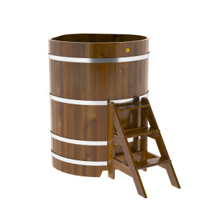 2309 Купель угловая из лиственницы Рустик 1,03х1,03х1,4 морёная Alyarus