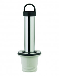 730100 000 00  Трубка сливная с ручкой для мойки Д. 50 мм, гидрозатвор 120 мм, нержавеющая сталь Valentin Хром