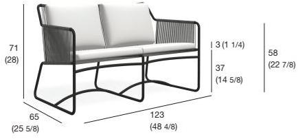 RODA 2-местный садовый диван Harp sun-id-1350505 - Вид №2