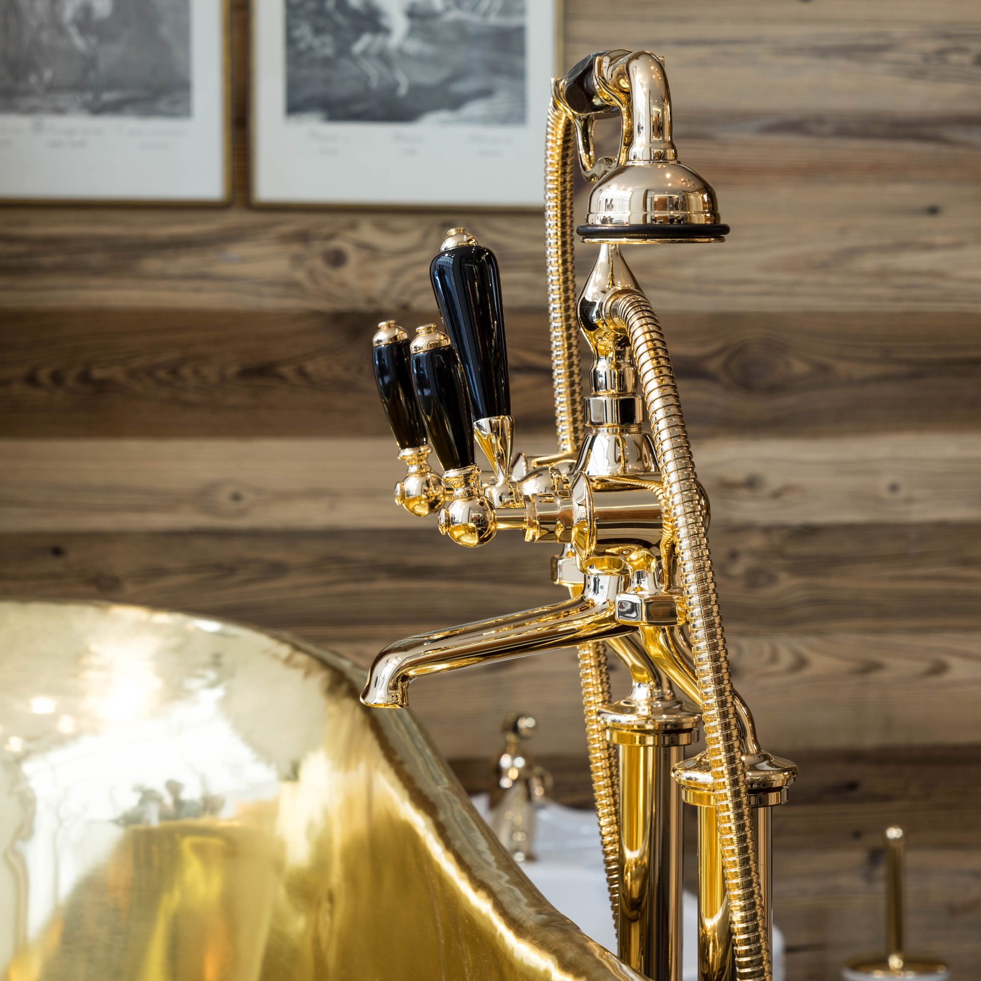 Traditional bathrooms BRIGHTON ¾ “смеситель для ванны и душа Tb330.514bl.nk  - Вид №3
