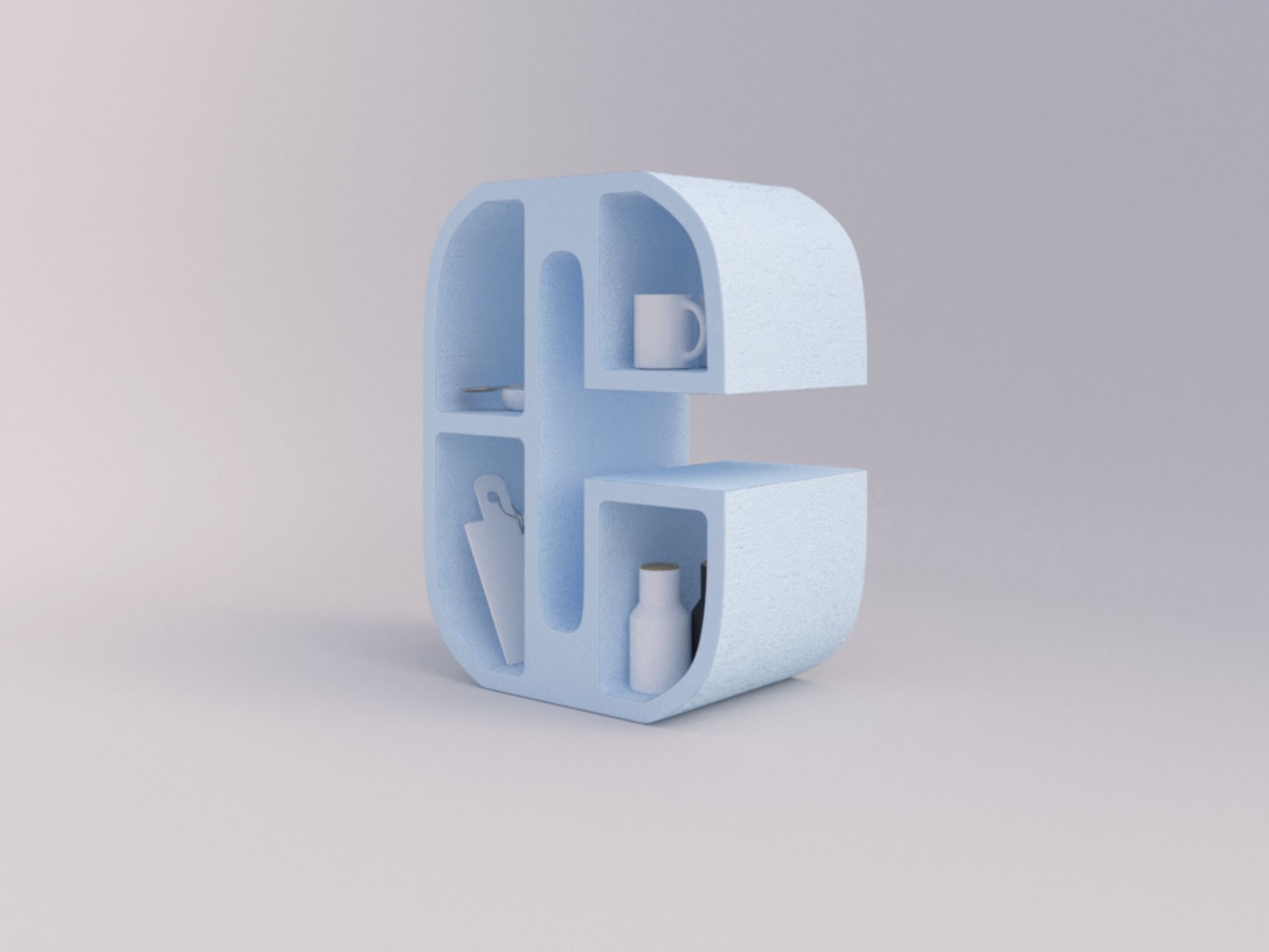 Мебель контейнеры в бетонной конструкции Voltan 555 ARCH-00021949 - Вид №66