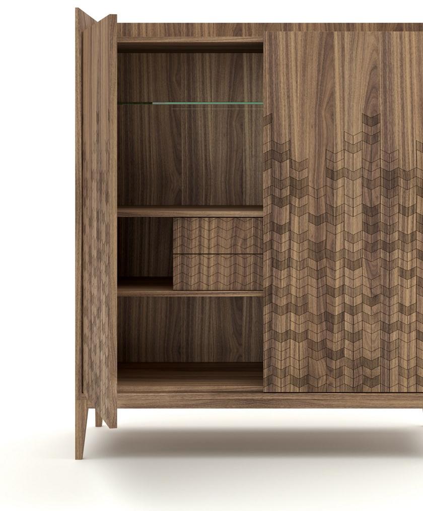 Barba design Буфет из орехового дерева с ящиками Trame 130.a1 - Вид №1