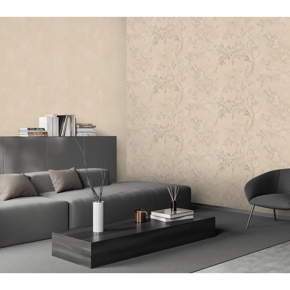 Обои флизелиновые Ateliero Carmen темно-бежевые 1.06 м At89358 STLM-2030915 - Вид №4