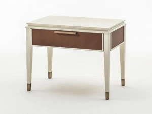 OAK Прямоугольная прикроватная тумбочка из кожи с ящиками Milano collection Sc5094