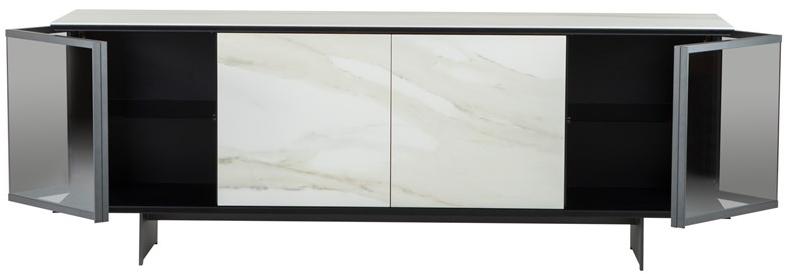 Tonin Casa Комод из стекла и керамогранита с распашными дверцами sun-id-1422625 - Вид №3