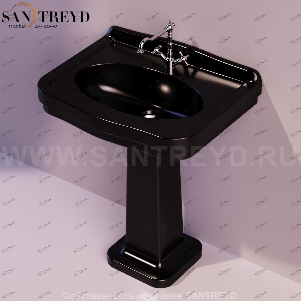 LO924NERO Подвесная раковина настенная прямоугольная Simas Londra черная