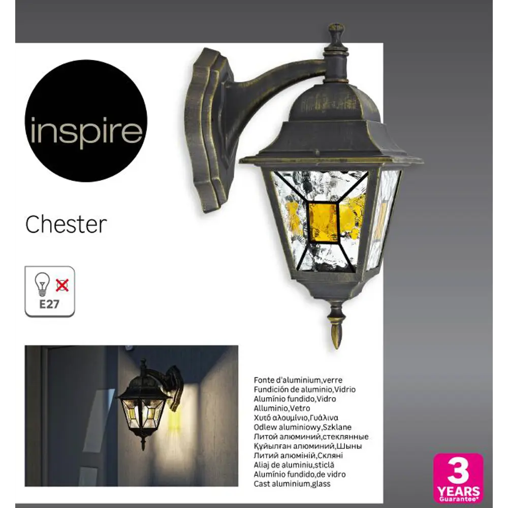 Настенный светильник INSPIRE Chester для уличного освещения 82664615 STLM-0033241 - Вид №3