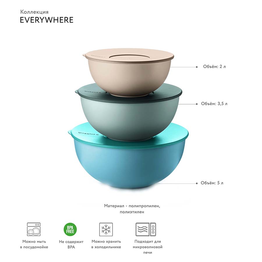 29260152 Набор контейнеров everywhere, 3 шт. Guzzini  - Вид №3