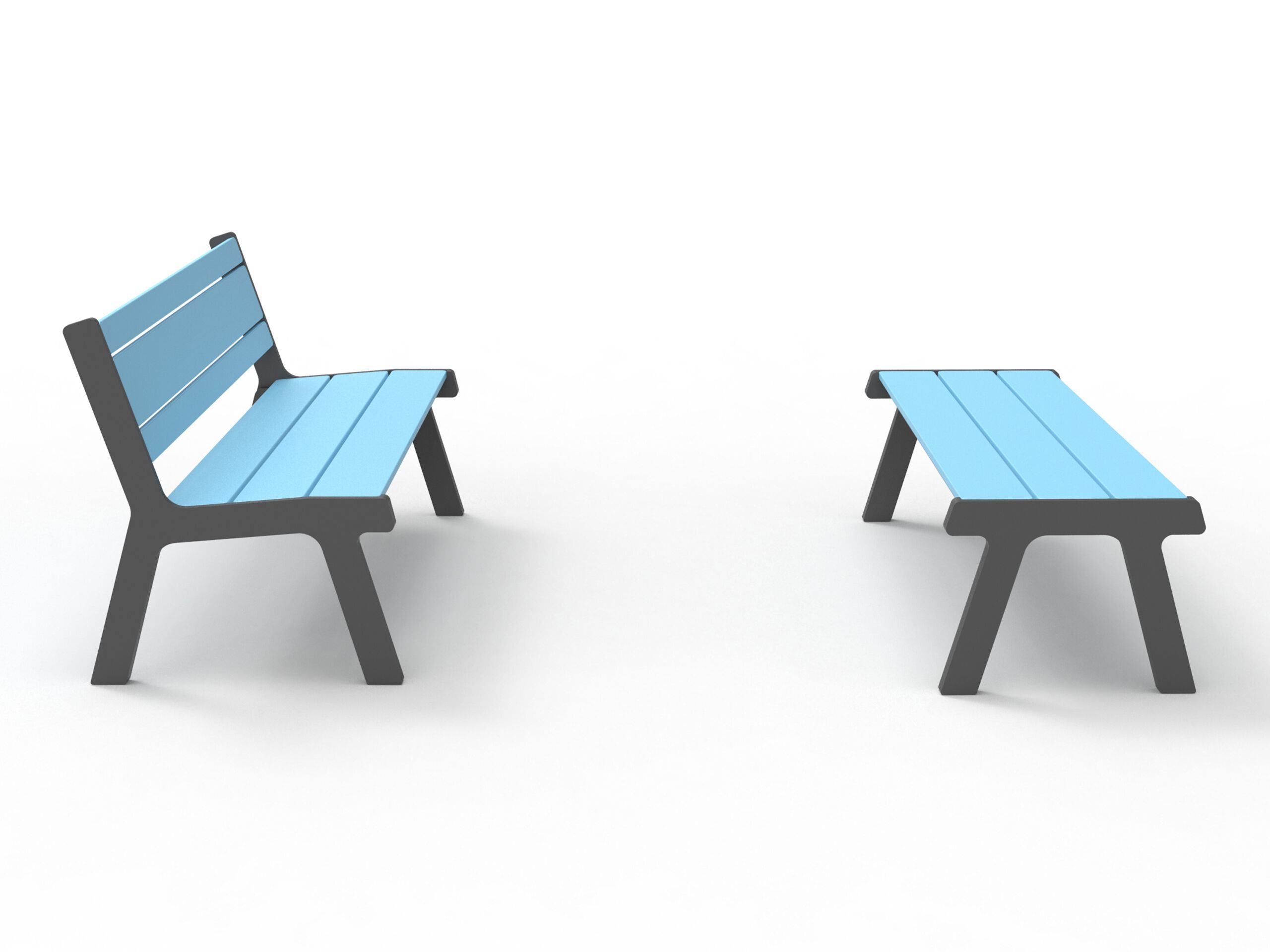 Скамейка из полиэтилена без спинки Donye MOONLIGHT ARCH-00135157 - Вид №9