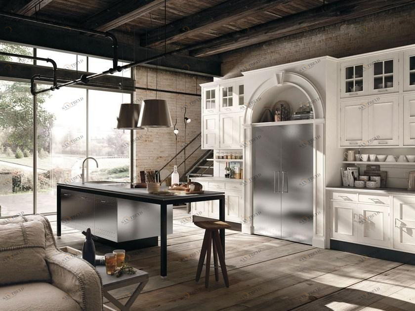 Marchi Cucine Лаковая оборудованная кухня с островом Montserrat sun-id-1368021