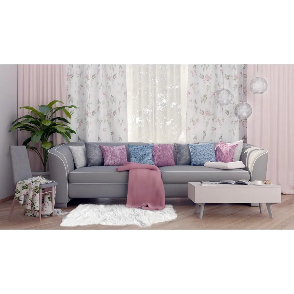 Плед 130x170 см флис цвет розовый Santreyd STLM-2098687 - Вид №5