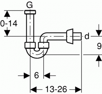 151.113.11.1 сифон для биде, белый Santreyd  - Вид №2