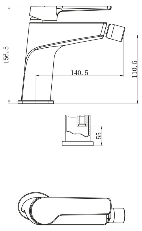 Смеситель для биде LOREN LOR-BD-CRM BELBAGNO  - Вид №1