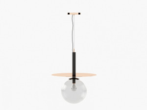 Подвесной светильник из нержавеющей стали и стекла