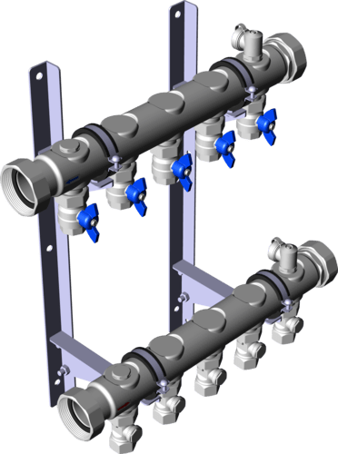 621 995 Модель 1007 Промышленный коллектор для трубопроводных систем Fonterra панельное отопление Santreyd  - Вид №2