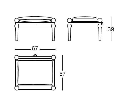 Деревянная мягкая подставка для ног Magis Twain ARCH-00082450 - Вид №1