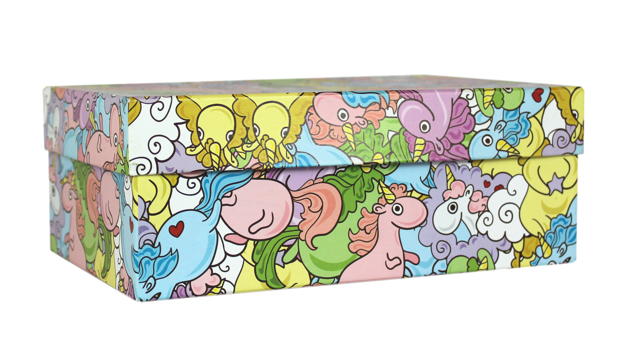 510571 Коробка подарочная "Цветные единороги", 21 х 14 х 8 см Santreyd 