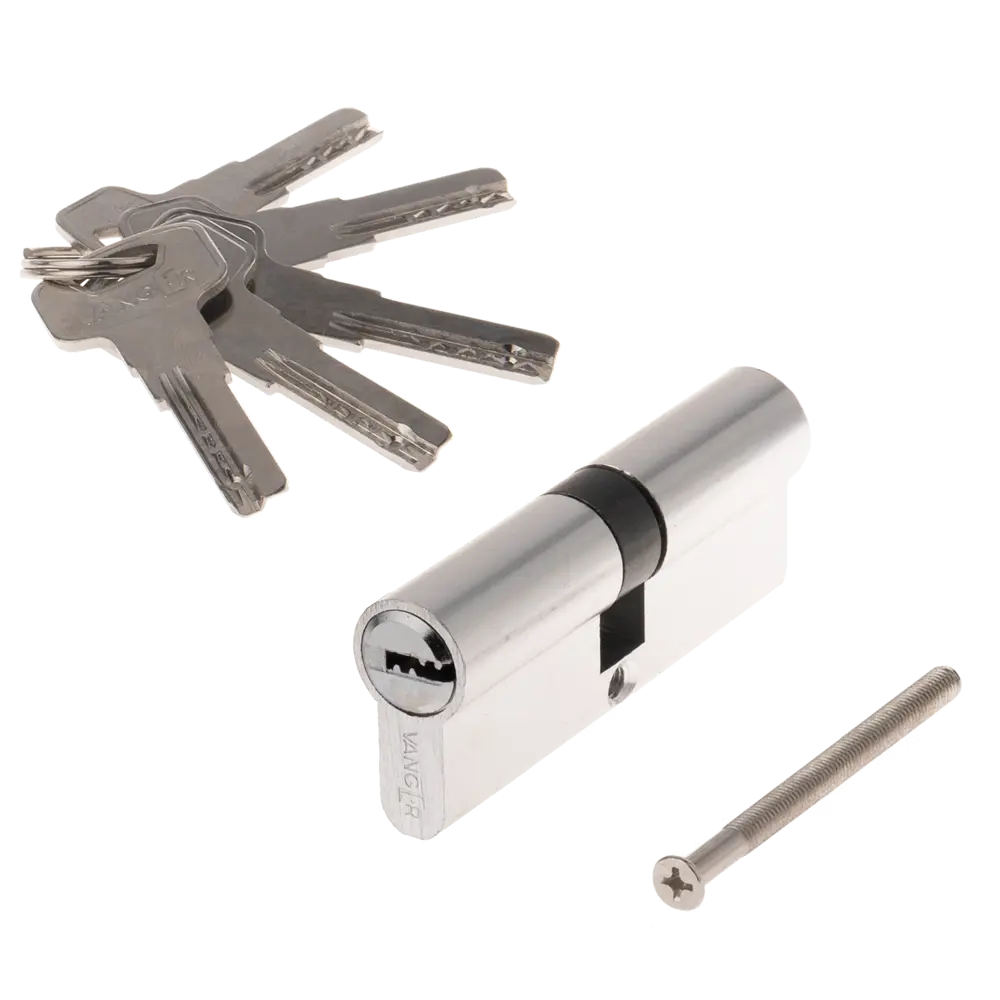 Цилиндр Vanger VM-80 40x40 мм ключ-ключ цвет хром STLM-2114042