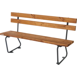 Скамья садовая со спинкой City Life150x55x83 см сталь/дерево коричневая 82245712 STLM-2212200