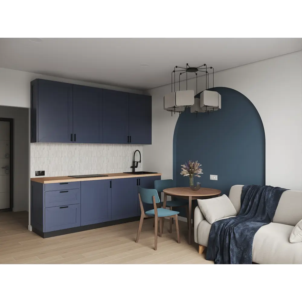 Фальшпанель для кухонного шкафа Котлас 10x102 см KONSENSA МДФ цвет синий Котлас синий STLM-2047140 - Вид №9