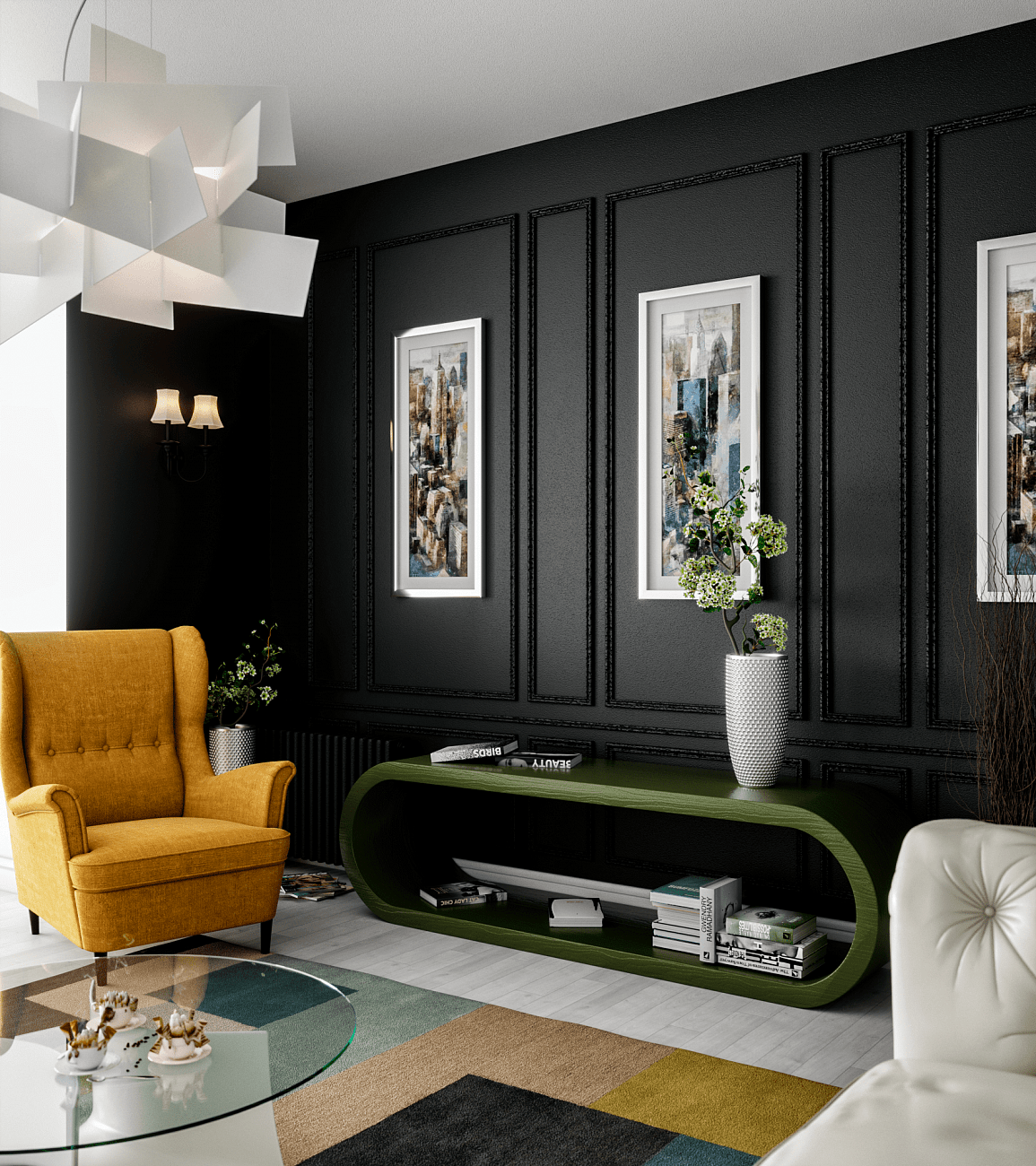 Тумба под телевизор черная с текстурой "Цикл" ODINGENIY ЦИКЛ 178283 Черный  - Вид №6