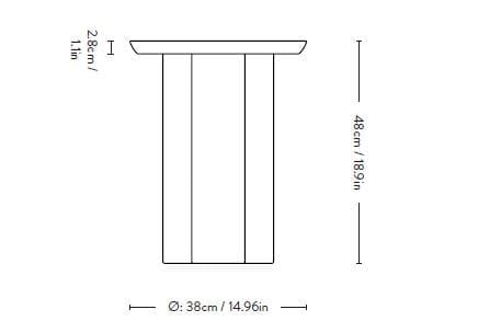 Высокий круглый журнальный столик In Stock &amp ARCH-00085582 - Вид №30