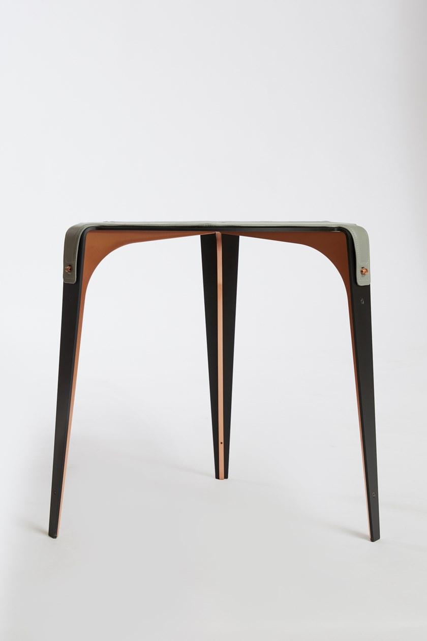 GABRIEL SCOTT Круглый высокий журнальный столик из кожи Bardot sun-id-1468149 - Вид №1