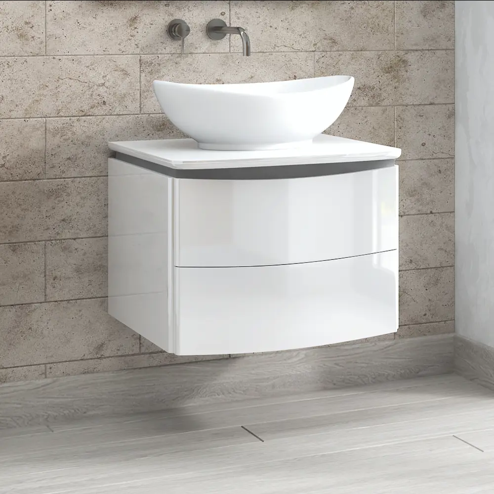 Тумба под раковину подвесная Cosmo 60 см цвет белый VIGO STLM-2031129 - Вид №5