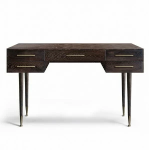 Стол рабочий письменный с 5 ящиками ясень кофейный Bullwood ACWD BULLWOOD 00-3981919 Коричневый