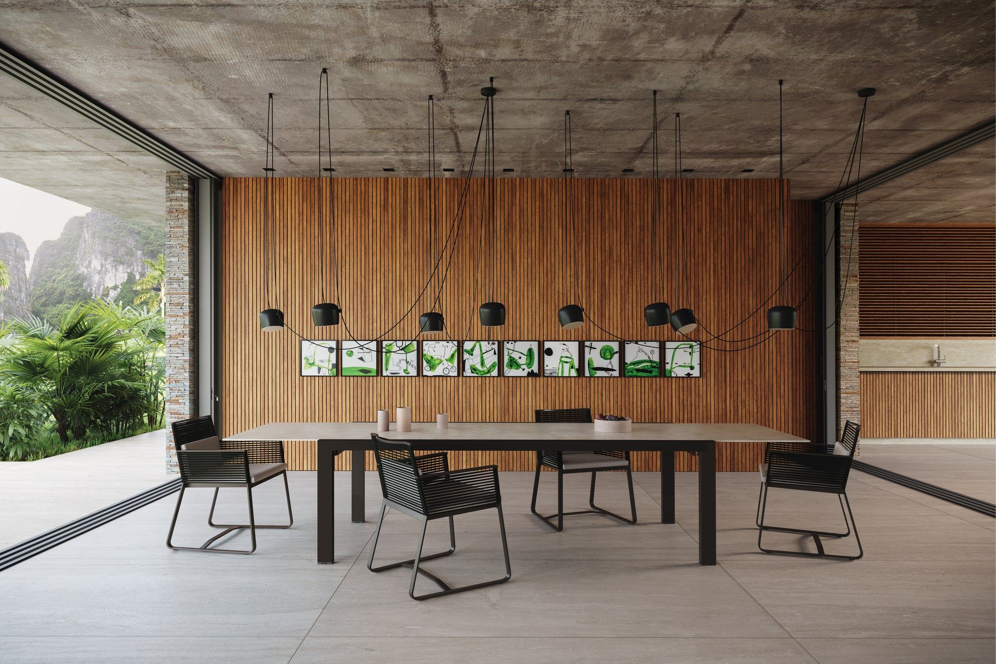 Веревочный стул для сада Kettal пейзаж ARCH-00108941 - Вид №2