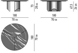 Minotti Круглый мраморный стол для гостиной Wedge sun-id-1384221 - Вид №9