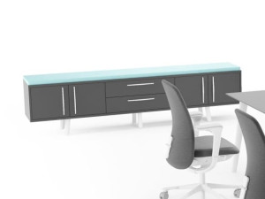 Деревянный офисный шкаф