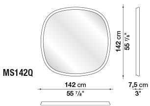 B&B Italia Зеркало настенное прямоугольное в раме sun-id-1508089 - Вид №2