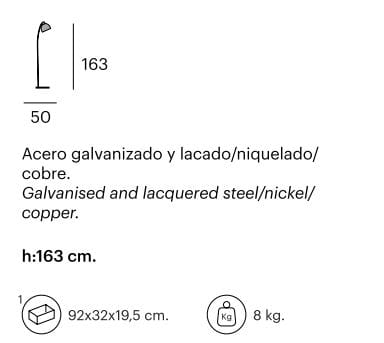 Окрашенный металлический торшер Pilma CHICAGO ARCH-00015153 - Вид №2