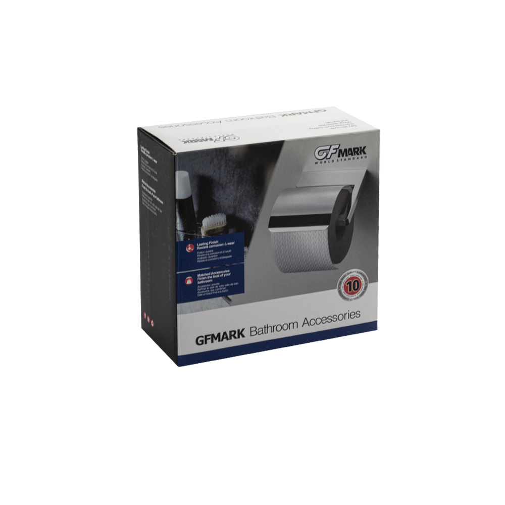 GFmark - Держатель туалетной бумаги с экраном, из нержавеющей стали, код: 80003  - Вид №1