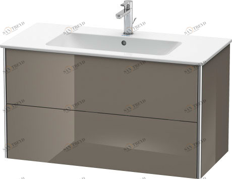 XS417308989 Тумбочка подвесная XSquare #XS4173 1010 x 478 мм Фланелево-серый глянцевый лак Duravit