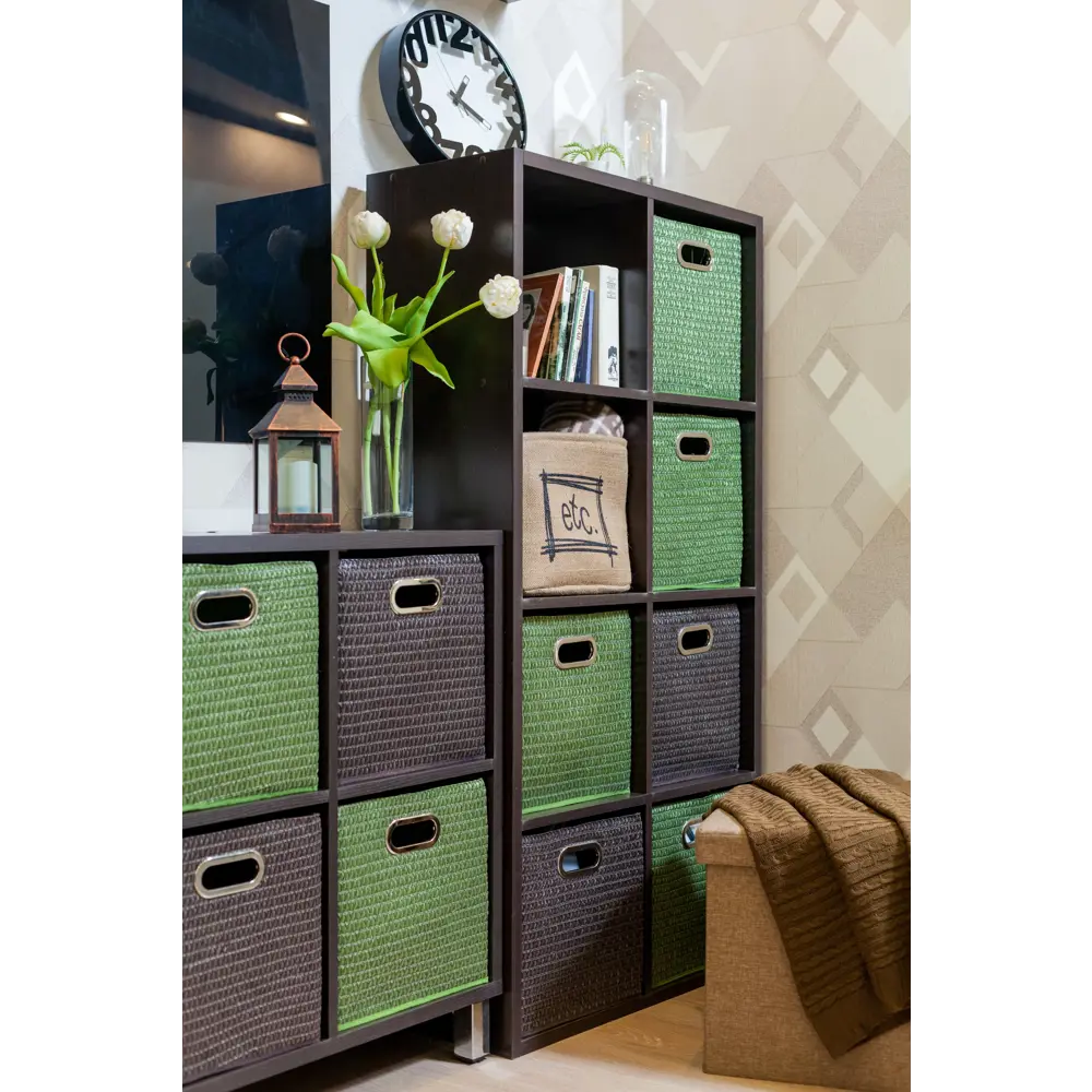 Стеллаж 4 секции 70x70x31,5 см, ЛДСП, цвет венге Santreyd STLM-2082496 - Вид №7