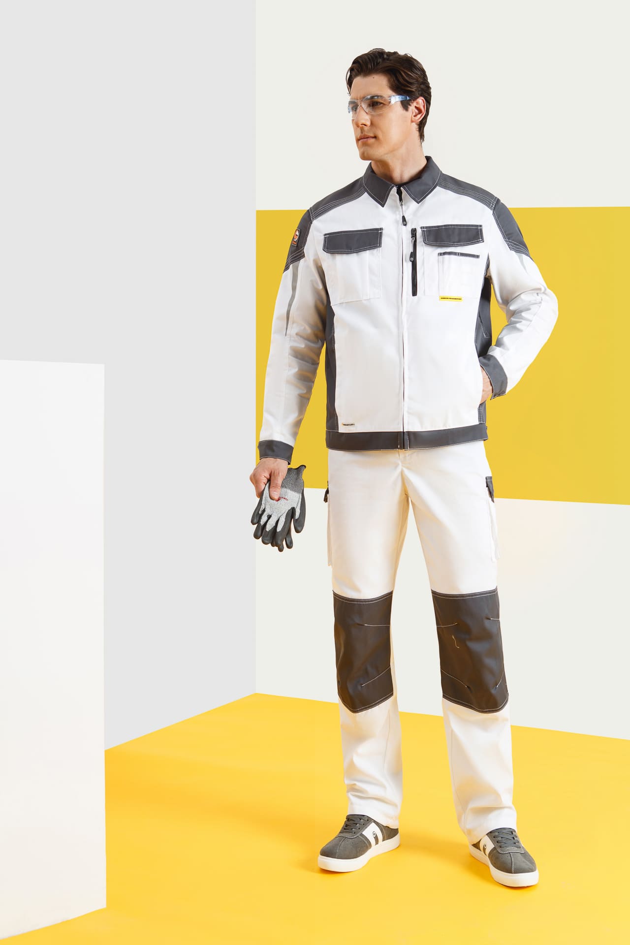 4974828 Костюм  NEW белый графит STATUS  Летняя спецодежда  размер 52-54/182-188  - Вид №6