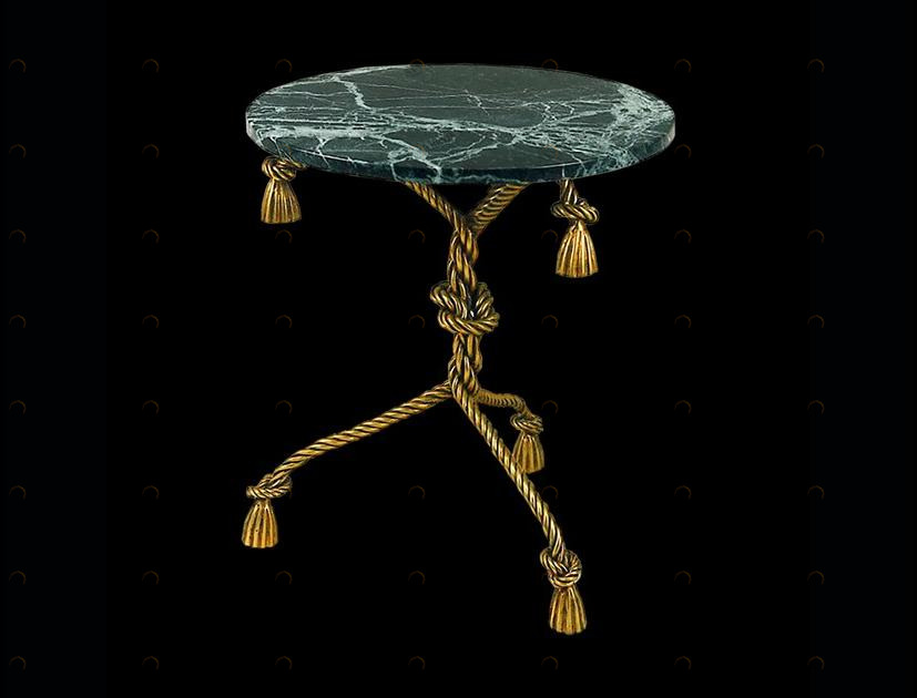 Tisserant Круглый журнальный столик из мрамора Cordage sun-id-1515789