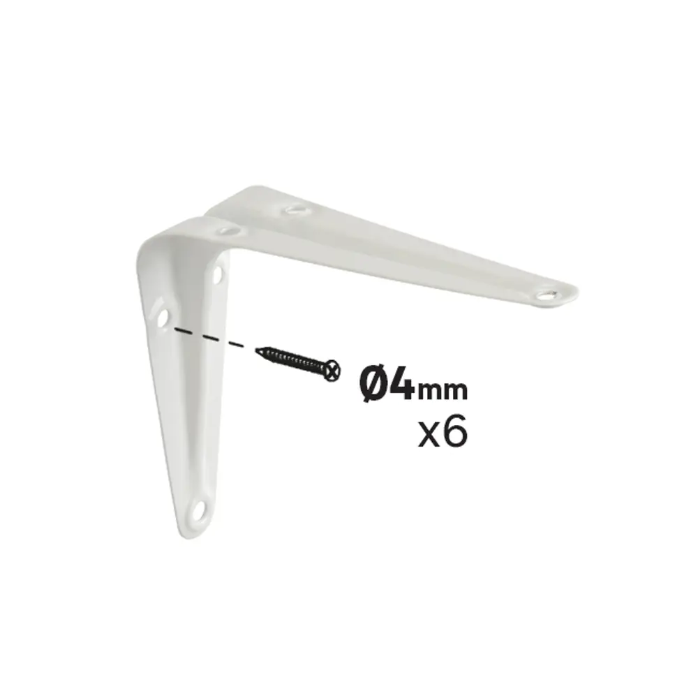 Утилитарный кронштейн Normo 7.5x10 см нагрузка до 7 кг цвет белый Santreyd STLM-2031889 - Вид №3