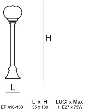 Siru Садовый светильник из муранского стекла San stae Ep 416-130  - Вид №2