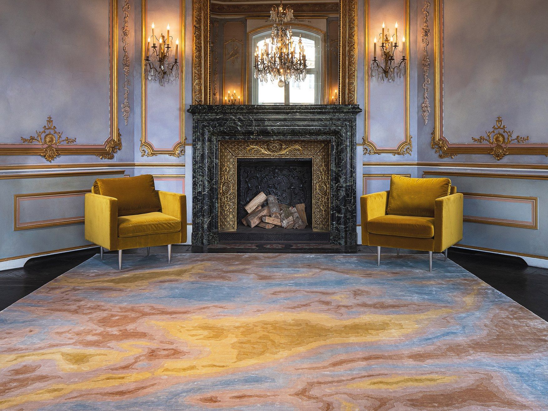 Шелковый прямоугольный ковер ручной работы Edition Bougainville Chromatic ARCH-00139568 - Вид №1