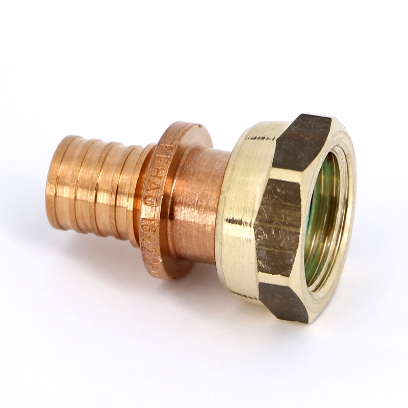 Муфта надвижная Rehau В 16х1/2" RX+ бронза с накидной гайкой 456335 - Вид №2