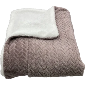 Плед "Ромено" 180x200 см микрофибра цвет пыльная роза