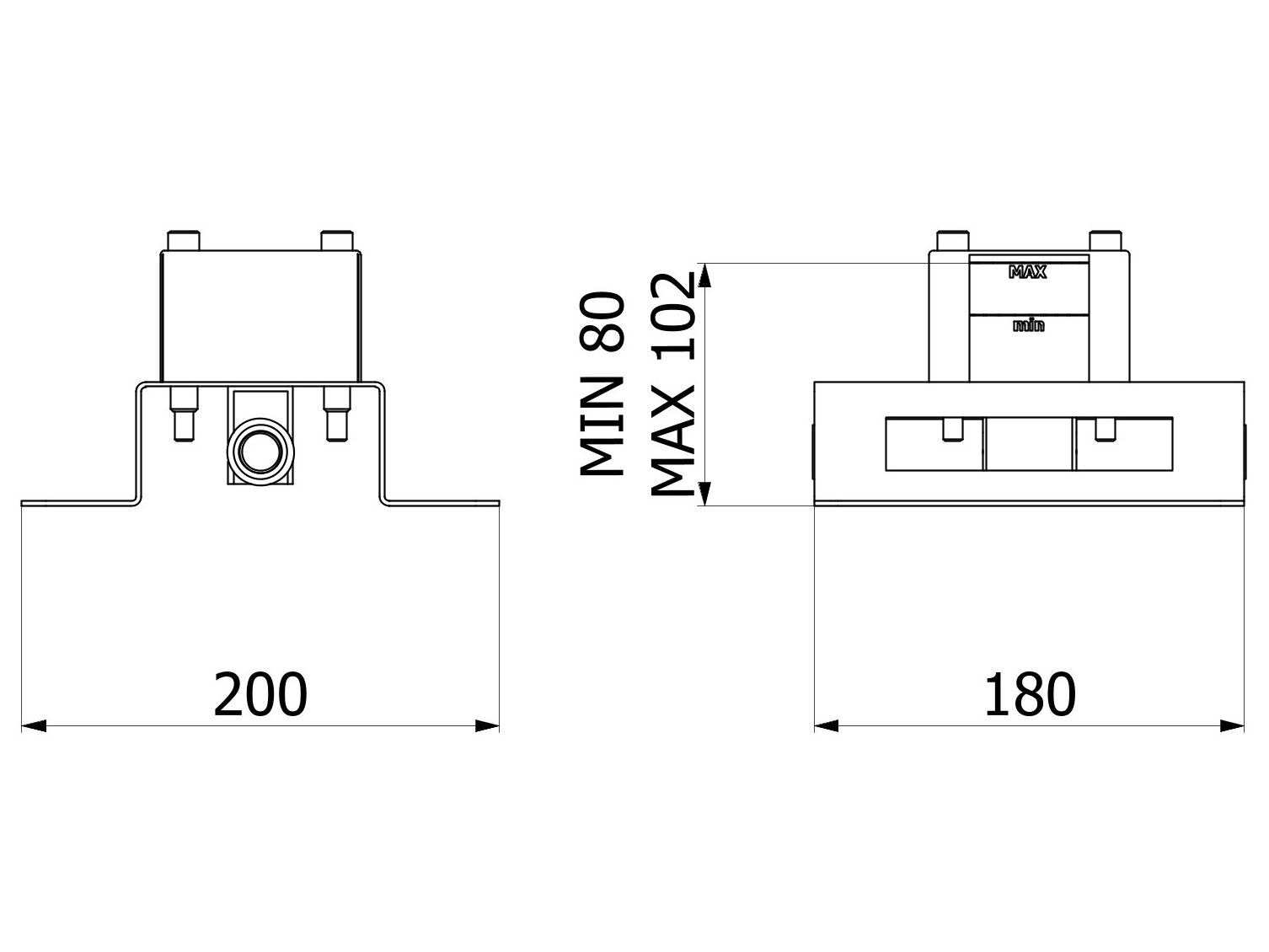 Встраиваемый корпус для смесителя IB IB BOX ARCH-00012424 - Вид №1