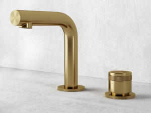 Смеситель для раковины с 2 отверстиями из нержавеющей стали