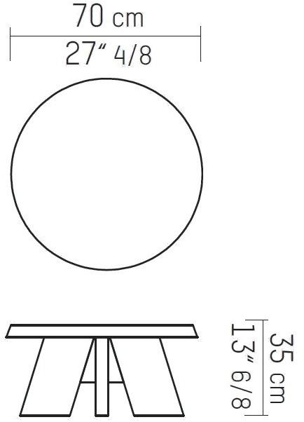 Piet Boon Круглый журнальный столик  Pbc 03.60/62 Pbc 03.60/62. - Вид №5